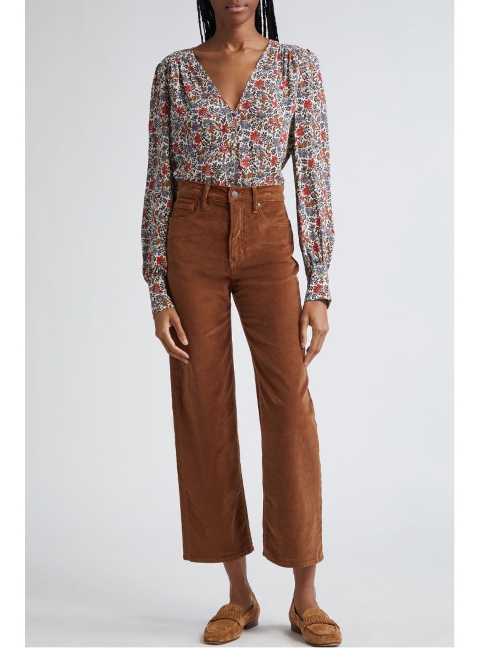 Veronica Beard Crosbie High Waist Corduroy Pants